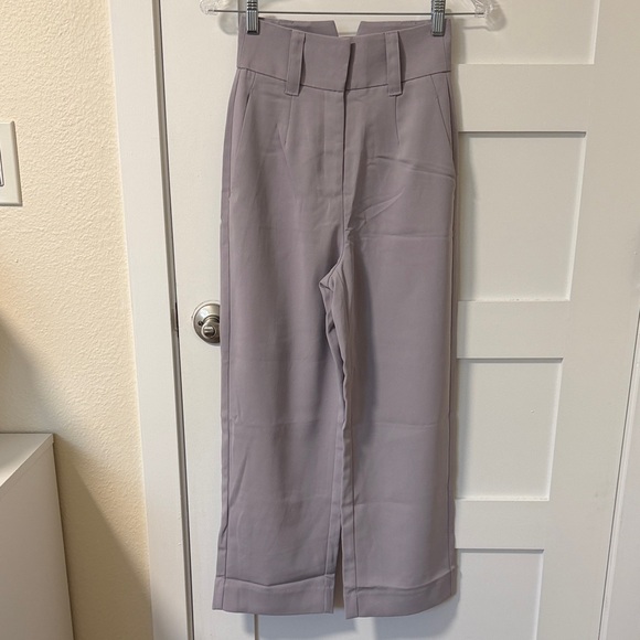 Love Bonito Pants - Love Bonito High Rise Lavender Wide-Leg Trousers size XS